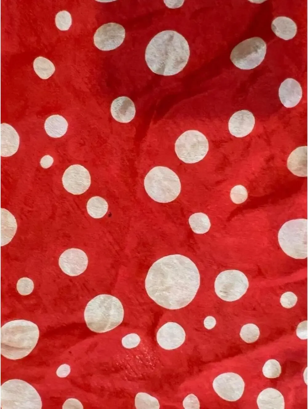 Vintage Red Polka Dot Silk Hair Scarf Bandana